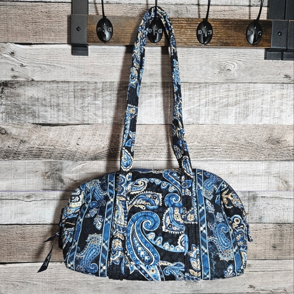 Vera Bradley Shoulder Bag Blue Paisley